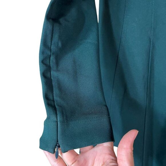 Theory Scuba Catalina Knit Long Sleeve Green Dress Size Large - Picture 4 of 10